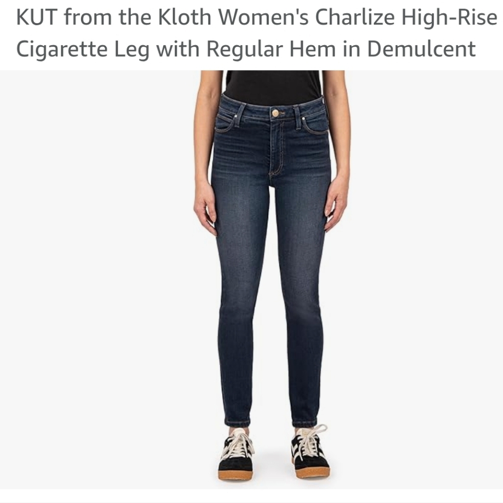 Kut From The Kloth High Rise Charlize Fab Ab Cigarette Leg